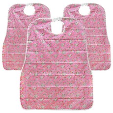 pyeonrian 圍兜 粉紅花朵 防水圍裙, 3個