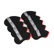 COLLYS GOLF 壓花鐵桿套 9入, 黑色