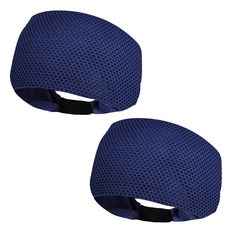 S&Bro 3-WAY 網眼鬆餅格紋頭帶, 海軍藍, 2個