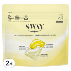 韓國 SWAY 洗碗機多合一液體膠囊洗滌劑 6入, 48g, 2個