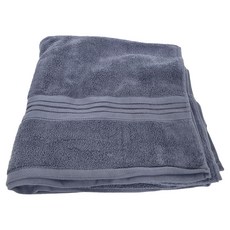 星紅織品 奢華風緞檔厚感加大款重磅純棉浴巾 160x80公分, 深灰色, 1條