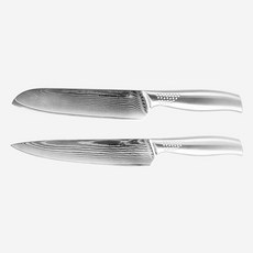 쉐프윈 다마스커스 나이프 2종, 1세트, 산도쿠 나이프 + 쉐프 나이프