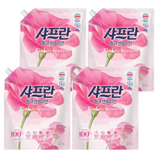 샤프란 섬유유연제 핑크 센세이션 리필, 2.1L, 4개