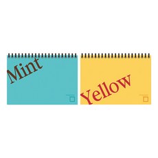 STUDIO EIGHT 繪圖筆記本 薄荷綠+黃色+貼紙組 隨機出貨, 1組