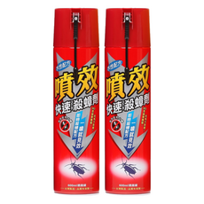 噴效 快速殺蟑劑, 600ml, 2瓶