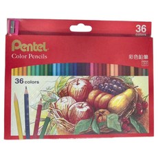 Pentel 飛龍文具 彩色鉛筆, 36色, 1盒