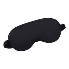 Double Tone 高級遮光絲綢睡眠眼罩 黑色, 1入, 1個