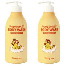 Funny Pia Happy Duck兒童日常保濕沐浴乳 葡萄香, 2瓶, 500ml