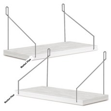 市場平面圖簡約無孔壁掛式擱板, 白色的