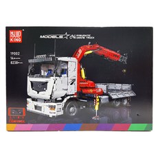 MOULD KING 宇星模王 氣動隨車大吊卡車電動版, 8238+pcs, 14+age, 隨車大吊卡車 多色, 不適用, 1盒