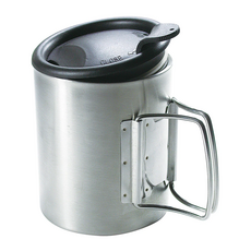 RHINO 犀牛 斷熱杯 304不鏽鋼材質 容量300c.c., 銀色 + 黑色, 1個