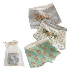 ZYZ 男童OTT熊四角內褲3件組 + 收納袋組合