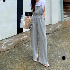 MeiChel 鬆緊綁帶吊帶連衣褲