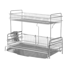 comet 優質全不鏽鋼超薄可擴張餐具瀝水架, 1個, 單一顏色, 2層