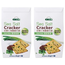 統一生機 亞麻仁海鹽蘇打餅 蕎麥青蔥 8包, 168g, 2袋