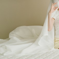 아망떼 포휴즈 시어서커 리플 여름 홑이불, 화이트