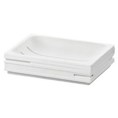 Kela Posidon肥皂盒 聚酯樹脂, 尺寸11.7 x 8.7 x 2.7cm, 白色, 1個
