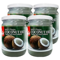 Rish 特級初榨冷壓椰子油, 100%第一道新鮮冷壓萃取, 斯里蘭卡原瓶原裝進口, 500ml, 4罐