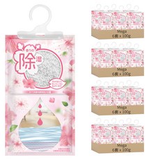 Mega 高級香氛可掛式除濕袋 櫻花香, 100g, 24套