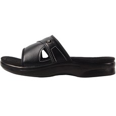 Blanc Homme 男士氣墊辦公室拖鞋, 黑色, 270