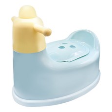 US baby 優生 趣味貼貼樂幼兒學習便器 附雙把手 DIY貼紙, 警車+海豹 藍色