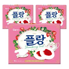 청우식품 플랑 딸기, 160g, 3개