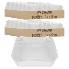 WE CHAMP 氣炸鍋專用烘焙紙 白色方形 Z0013, 16cm, 200個