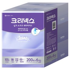 Kleenex Silk Soft 盒裝雙層面紙 200張, 6盒, 1組