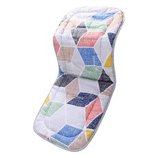 miracle baby 純棉透氣嬰兒推車墊 一般嬰兒推車皆可使用 舒適、保暖 可水洗機洗, 繽紛幾何, 1個