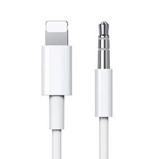 biaze 畢亞茲 lightning轉3.5mm音頻轉接線 車載導航連接線 HIFI音質 1m, 白色, 1條