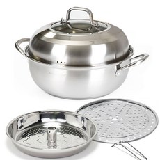 Kitchen-Art IH感應爐適用不鏽鋼海鮮蒸煮鍋, 32cm, 1組