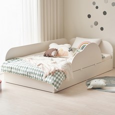 꿈꾸는요셉 앙팡 어린이 침대 + 구름가드 세트 방문설치, 크림