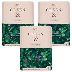 i'm O Green&護翼型衛生棉, L(280mm), 24片, 3包