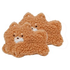 MOCHITOWN 毛茸茸博美造型可微波小麥熱敷袋 10cm, 2個