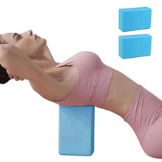 사비나 고밀도 EVA 브릭 사각 요가블럭, 블루, 2개