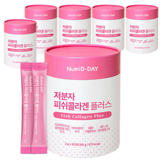 뉴트리디데이 저분자 피쉬콜라겐 플러스, 180g, 6개