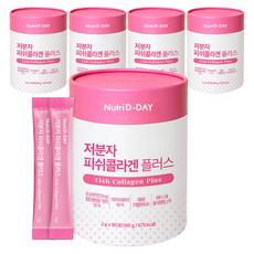 뉴트리디데이 저분자 피쉬콜라겐 플러스, 5개, 180g