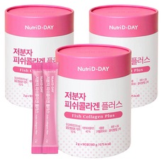 뉴트리디데이 저분자 피쉬콜라겐 플러스, 3개, 180g