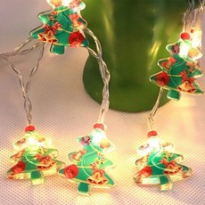 聖誕快樂彩色裝飾燈串, 3米20顆燈, 電池供電, 水晶聖誕樹 暖白色, 1個