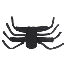 WOWWOW 萬聖節蜘蛛造型胸背衣，寵物變裝服飾，魔鬼氈設計，可調節式蜘蛛腳, XXL, 黑色, 1個