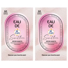 아로퓸 오드 건조기시트 섬유유연제 스윗러브 본품, 60개입, 2개