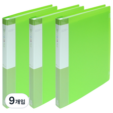 에코청운 PP 클리어화일 20매 A4, 연두, 9개입