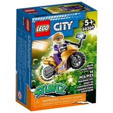 LEGO 60309 城市系列 自拍特技摩托車 Selfie Stunt Bike, 多色, 1盒