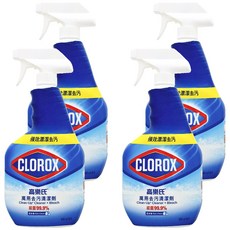 CLOROX 高樂氏 萬用強力去汙清潔劑, 全方位居家清潔, 30秒去汙除臭殺菌, 946ml, 4瓶