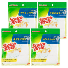 3M Scotch-Brite 百利 可煮沸廚房用超細纖維抹布 3入, 4個