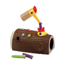 TOPBRIGHT 特寶兒 啄木鳥抓蟲遊戲組, 仿真造型 強力吸磁, 親子互動玩具 24月+, 1組, 多色