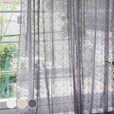 MaMaZ Home 玫瑰蕾絲窗簾, 灰色