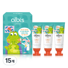 알비스 어린이치약 프루티민트향, 75g, 15개