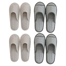 설레 퀼팅 거실화 2종 세트, 아이보리 + 딥그레이, 2개