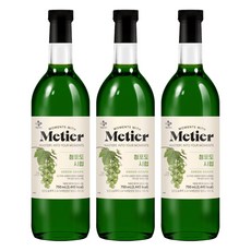 메티에 청포도향 시럽, 3개, 750ml